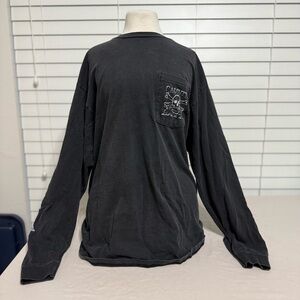 Jensen Black Long Sleeve Tee with Graphic Detail